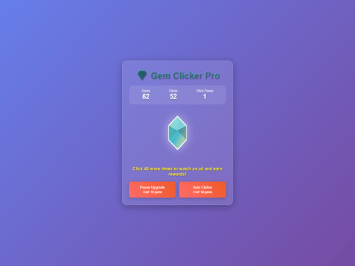 Игра Gem Clicker Pro