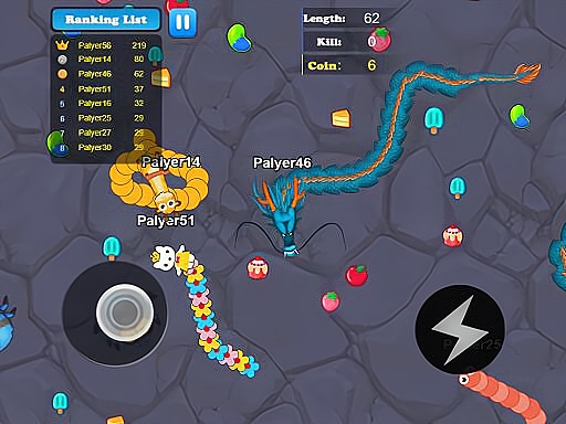 Многопользовательская дуэльная игра Greedy Snake